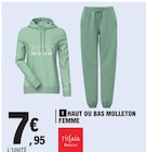 Haut ou bas molleton femme - Tissaia Basics à 7,95 € dans le catalogue E.Leclerc