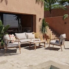 Promo Salon bas 4 places NATERIAL Gaia en aluminium et résine effet naturel à 890,00 € dans le catalogue LEROY MERLIN à Langueux