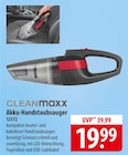 Akku-Handstaubsauger Angebote von CLEANmaxx bei famila Nordost Gifhorn für 19,99 €
