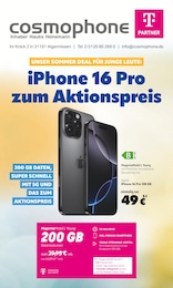 cosmophone Prospekt für Hannover mit 8 Seiten cosmophone Prospekt für Hannover: "iPhone 16 Pro zum Aktionspreis", 8 Seiten, 01.07.2025 - 31.07.2025