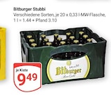 Aktuelle Bitburger Angebote bei GLOBUS in Castrop-Rauxel Aktuelles Stubbi Angebot bei GLOBUS in Castrop-Rauxel ab 9,49 €