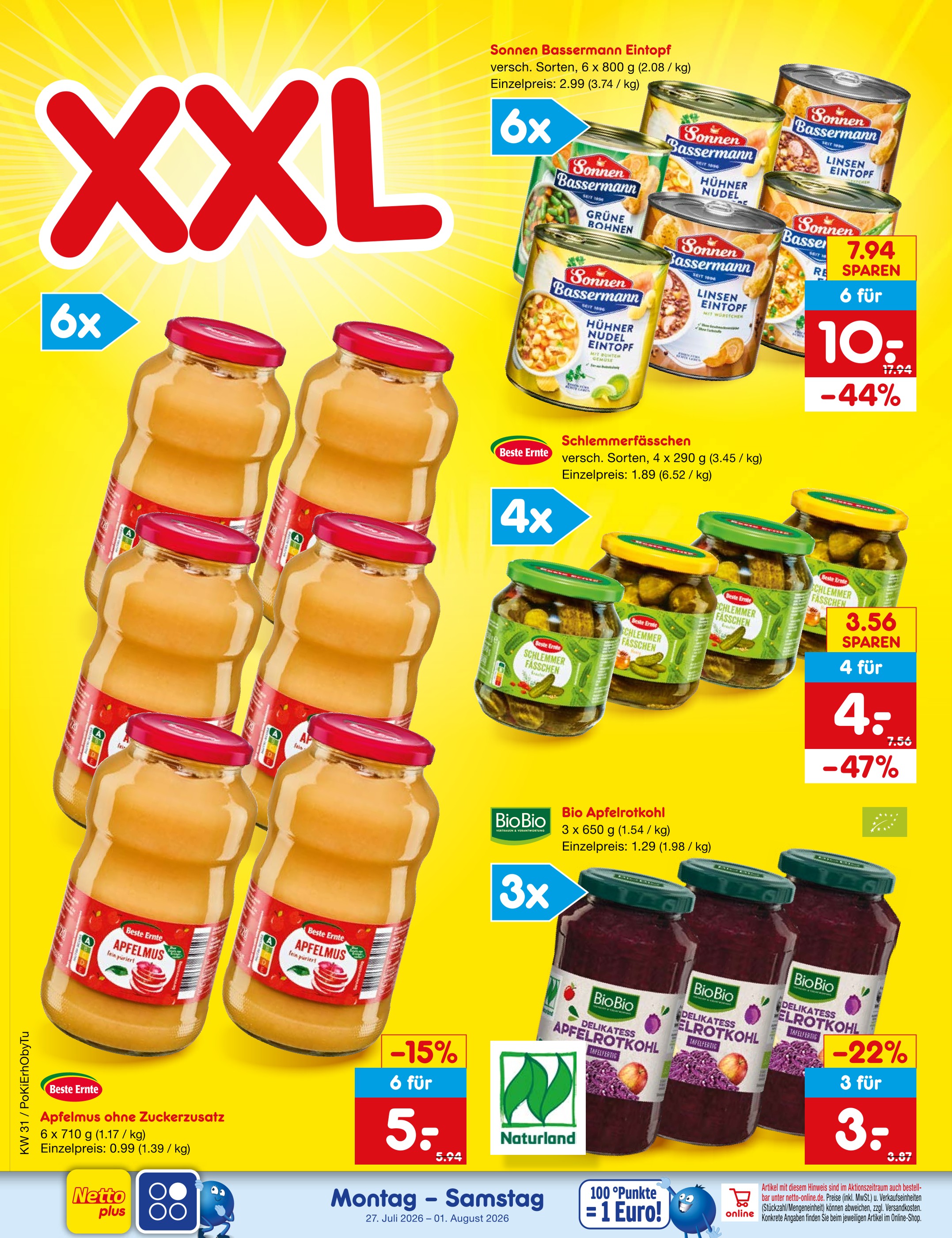 Äpfel im Netto Marken-Discount Prospekt "Aktuelle Angebote" mit 76 Seiten (Würzburg)