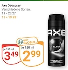 Deospray im Angebot bei GLOBUS in Mannheim Deospray Angebote von Axe bei GLOBUS Mannheim für 2,99 €