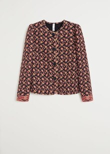 Mango Quincy-sous-Sénart - Veste en imprimé floral Promo Veste en imprimé floral dans le catalogue Mango "Nous adaptons nos services pour continuer être là pour vous" à Quincy-sous-Sénart