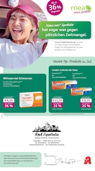Aktueller mea - meine apotheke Prospekt (Wörth (Donau), 4 Seiten zum blättern mea - meine apotheke Prospekt Unsere Juli-Angebote mit 4 Seiten