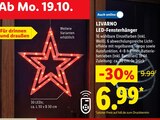 LED-Fensterhänger im Lidl Prospekt LED-Fensterhänger von Livarno im aktuellen Lidl Prospekt für 6,99 €