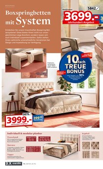 Bett im aktuellen Segmüller Prospekt (Leverkusen) Bett im Segmüller Prospekt "100 Jahre Segmüller Werkstätten" mit 20 Seiten (Leverkusen)