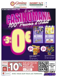 Catalogue Supermarchés de Casino Supermarchés à Éragny Prospectus Casino Supermarchés à Éragny, "le mois CASINOMANIA, 100% Pouvoir d'Achat", 44 pages, 20/03/2023 - 02/04/2023