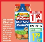 Echte Land-Bockwurst von Böklunder für 1,29 € bei EDEKA im Angebot Echte Land-Bockwurst von Böklunder im aktuellen EDEKA Prospekt