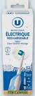 Brosse à dents électrique rechargeable - U - U Express Brosse à dents électrique rechargeable - U à 15,19 € dans le catalogue U Express