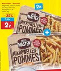 Mikrowellen-Pommes im Angebot bei Netto Marken-Discount in Pirna Mikrowellen-Pommes Angebote von Snack Master bei Netto Marken-Discount Pirna für 1,49 €