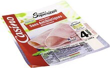 Jambon supérieur porcs elevés sans antibiotique - Casino Supermarchés à Vannes Jambon supérieur porcs elevés sans antibiotique en promo chez Casino Supermarchés Vannes