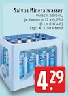 Mineralwasser im Angebot bei E center in Borken Mineralwasser Angebote von Salvus bei E center Borken für 4,29 €