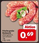 Frische grobe Bratwurst im Angebot bei nah&frisch in Münster Frische grobe Bratwurst Angebote bei nah&frisch Münster für 0,69 €