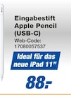 Eingabestift Apple Pencil (USB-C) im Angebot bei expert TeVi in Nürnberg Eingabestift Apple Pencil (USB-C) Angebote von Apple bei expert TeVi Nürnberg für 88,00 €