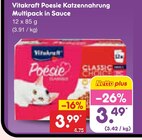 Aktuelle Katzenfutter Angebote bei Netto Marken-Discount in Dresden Aktuelles Poesie Katzennahrung Multipack in Sauce Angebot bei Netto Marken-Discount in Dresden ab 3,49 €