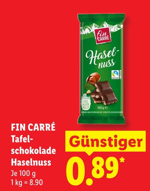 Tafelschokolade Haselnuss