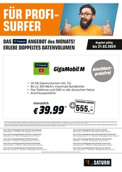 Smartphone Angebote im Prospekt "FÜR PROFI-SURFER" von Saturn auf Seite 1