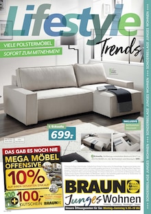 BRAUN Möbel-Center Prospekt "Lifestyle Trends" mit  Seiten (Freiburg (Breisgau))