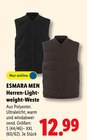 Herren-Light-weight-Weste von ESMARA MEN für 12,99 € bei Lidl im Angebot Herren-Light-weight-Weste von ESMARA MEN im aktuellen Lidl Prospekt