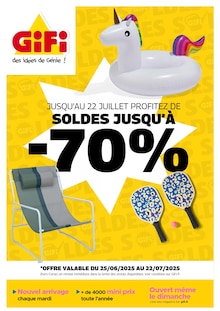 Prospectus Gifi à Fontenay-le-Comté, "Gifi", 1 page de promos valables du 25/06/2025 au 22/07/2025