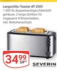 Langschlitz-Toaster AT 2509 im Angebot bei GLOBUS in Weinheim Langschlitz-Toaster AT 2509 Angebote von Severin bei GLOBUS Weinheim für 34,99 €