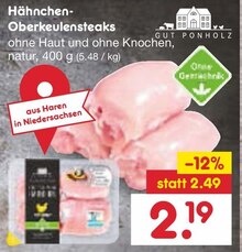 Hähnchen-Oberkeulensteaks bei Netto Marken-Discount in Löhne Hähnchen-Oberkeulensteaks im Angebot bei Netto Marken-Discount Löhne für 2,19 €