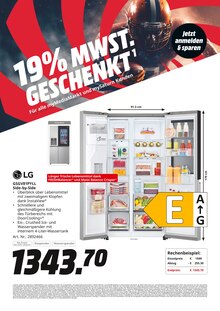 Kühlschrank im MediaMarkt Saturn Prospekt "19% MWST. GESCHENKT" mit 31 Seiten (Görlitz)