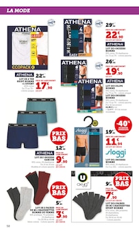 Promotion Boxer Homme dans le prospectus Hyper U, valable du 04/11/2025 au 16/11/2025 Promo Boxer Homme dans le catalogue Hyper U du moment à la page 58