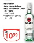 Rum Carta Blanca im Angebot bei GLOBUS in Jena Rum Carta Blanca Angebote von Bacardi bei GLOBUS Jena für 10,99 €