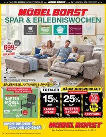 Couch im Möbel Borst Prospekt "SPAR- & ERLEBNISWOCHEN" mit 12 Seiten (Ulm)
