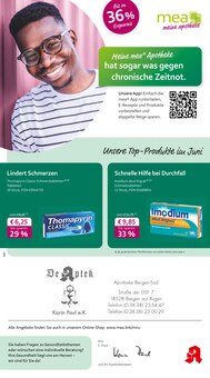 mea - meine apotheke Prospekt der Woche "Unsere Juni-Angebote" Seite 1, 01.06.2025 bis 30.06.2025 für Bergen Aktueller mea - meine apotheke Prospekt "Unsere Juni-Angebote" Seite 1 von 4 Seiten für Bergen