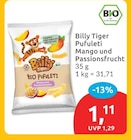 Bio Pufuleti Mango und Passionsfrucht von Billy Tiger im aktuellen budni Prospekt