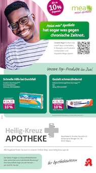 Aktueller mea - meine apotheke Prospekt "Unsere Juni-Angebote" für Mainz Aktueller mea - meine apotheke Prospekt für Mainz mit Seiten