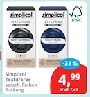 Textilfarbe von Simplicol für 4,99 € bei budni im Angebot Textilfarbe von Simplicol im aktuellen budni Prospekt