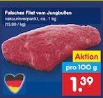 Aktuelle Rindfleisch Angebote bei Netto Marken-Discount in Reutlingen Aktuelles Falsches Filet vom Jungbullen Angebot bei Netto Marken-Discount in Reutlingen ab 1,39 €