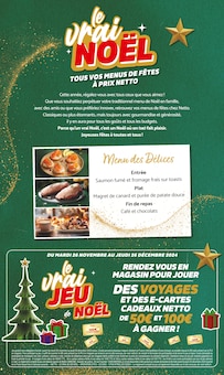 Prospectus Netto à Lanmérin, "le vrai NOËL", 20 pages de promos valables du 10/12/2024 au 16/12/2024