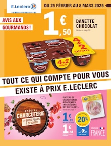 Prospectus E.Leclerc de la semaine "TOUT CE QUI COMPTE POUR VOUS EXISTE À PRIX E.LECLERC" avec 1 pages, valide du 25/02/2025 au 08/03/2025 pour Saint-Vincent-de-Tyrosse et alentours