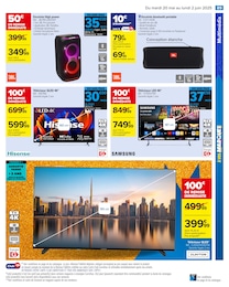 Prix et réduction Enceinte Bluetooth dans le prospectus Carrefour en cours Offre Enceinte Bluetooth dans le catalogue Carrefour du moment à la page 91