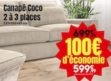 Canapé Coco 2 à 3 places en promo chez Maxi Bazar Oullins à 599,99 €