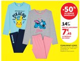 Pyjama enfant licence Pikachu - Pokémon - Super U à Villepinte Pyjama enfant licence Pikachu - Pokémon en promo chez Super U Villepinte à 7,45 €