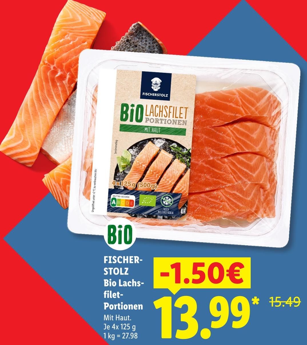 Bio Lachsfilet-Portionen