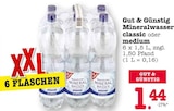 Mineralwasser classic oder medium Angebote von Gut & Günstig bei E center Mannheim für 1,44 €