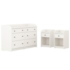 Schlafzimmermöbel 3er-Set weiß Angebote von HAUGA bei IKEA Lahr für 228,98 €