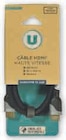 Câble hdmi u 4k ultra hd - U en promo chez Hyper U Câble hdmi u 4k ultra hd - U dans le catalogue Hyper U