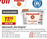 Das Original 1 l Angebote von Alpina bei toom Baumarkt Peine für 11,99 €