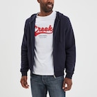 Promo Sweat zippé molleton à capuche bleu marine homme à 19,99 € dans le catalogue La Halle à Brignoles
