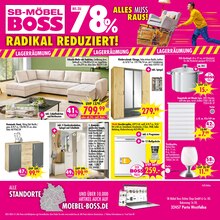 Pfanne im aktuellen SB Möbel Boss Prospekt (Bochum) Pfanne im SB Möbel Boss Prospekt "ALLES MUSS RAUS" mit 12 Seiten (Bochum)