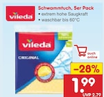 Schwammtuch, 5er Pack im Angebot bei Netto Marken-Discount in Halle Schwammtuch, 5er Pack Angebote von Vileda bei Netto Marken-Discount Halle für 1,99 €