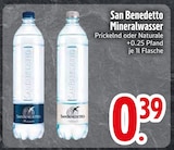 Mineralwasser Prickelnd im Angebot bei EDEKA in Kempten Mineralwasser Prickelnd Angebote von San Benedetto bei EDEKA Kempten für 0,39 €